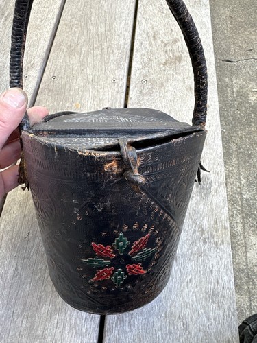 Ancienne boîte cuir - ancienne,